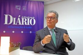 O secretário da Justiça e Cidadania do Estado de São Paulo (SJC), Fábio Prieto de Souza, na redação do Diário do Litoral