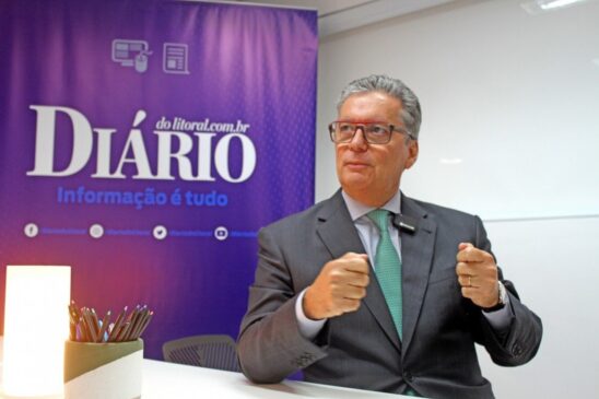 O secretário da Justiça e Cidadania do Estado de São Paulo (SJC), Fábio Prieto de Souza, na redação do Diário do Litoral
