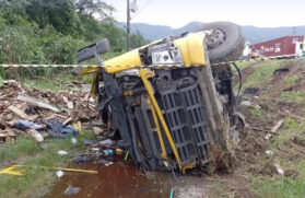 Acidente ocorreu na tarde de hoje, na Rodovia Anchieta
