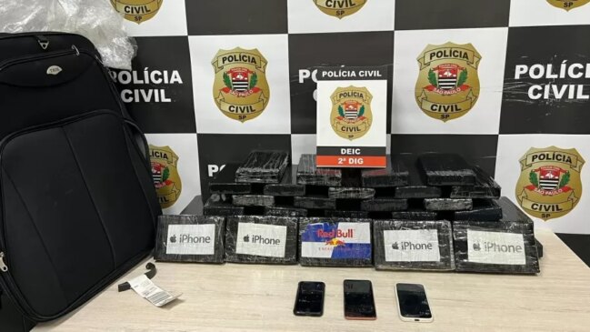 Foram apreendidos 40 quilos de cocaína