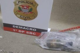 Explosivo encontrado pela polícia em sítio de São Bernardo do Campo, no ABC Paulista