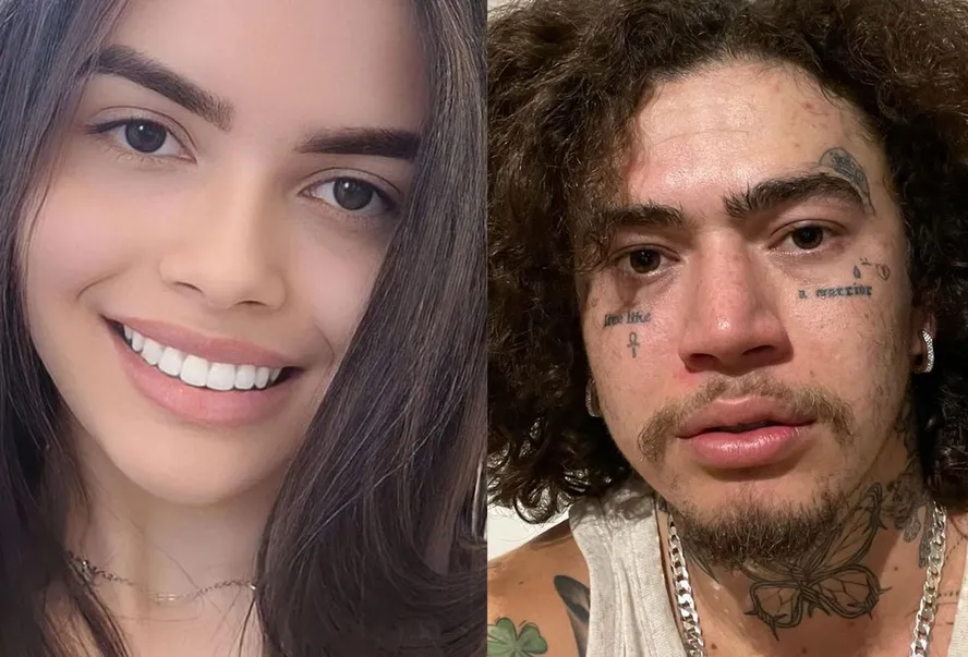Jéssica, jovem que morreu após ser vítima de fake news, e Whindersson Nunes