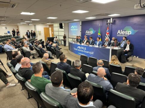 Anderson Pomini, anunciou na manhã desta terça-feira na Assembleia Legislativa de São Paulo (Alesp) o início das obras do túnel entre Santos e Guarujá