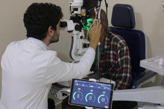 Foi realizada nesta semana em Porto Feliz a primeira fotocoagulação a laser na retina do município.