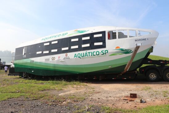 Embarcação que será usada para transporte de passageiros na zona sul de São Paulo