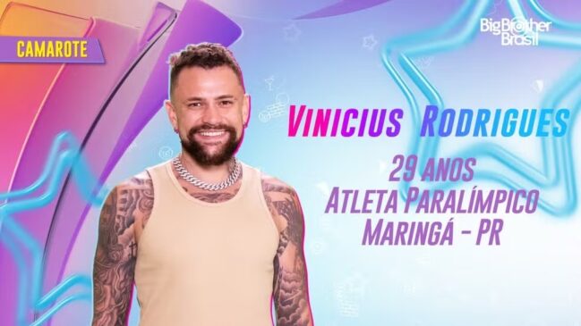 Atleta paralímpico Vinicius Rodrigues