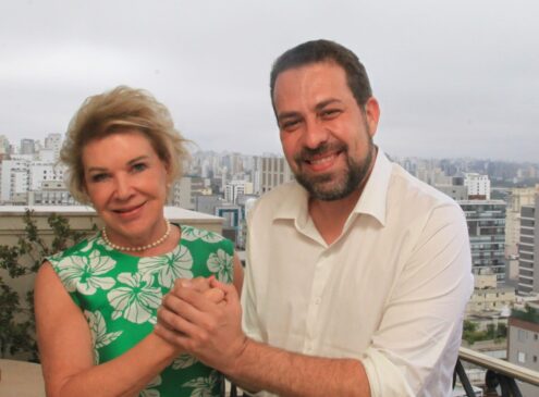 Marta Suplicy e Guilherme Boulos selaram a parceria durante almoço neste sábado