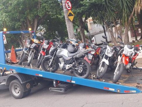 Motocicletas apreendidas em Guarulhos