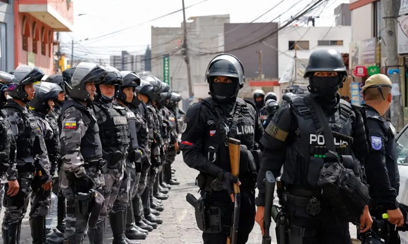 A violência causou pânico em municípios de todas as regiões equatorianas