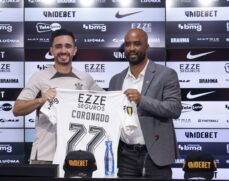 O meia-atacante Igor Coronado, no CT Dr. Joaquim Grava, falou pela primeira vez como jogador do Corinthians
