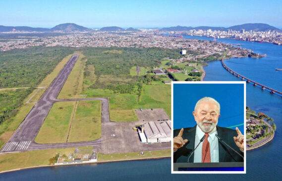 O Aeroporto de Guarujá deverá ser um dos focos de Lula durante visita à Baixada Santista