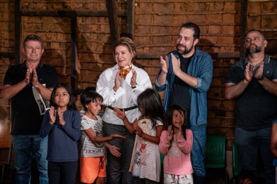 A agenda incluiu uma visita ao Centro de Educação e Cultura Indígena (Ceci) da Terra Indígena Tenondé Porã
