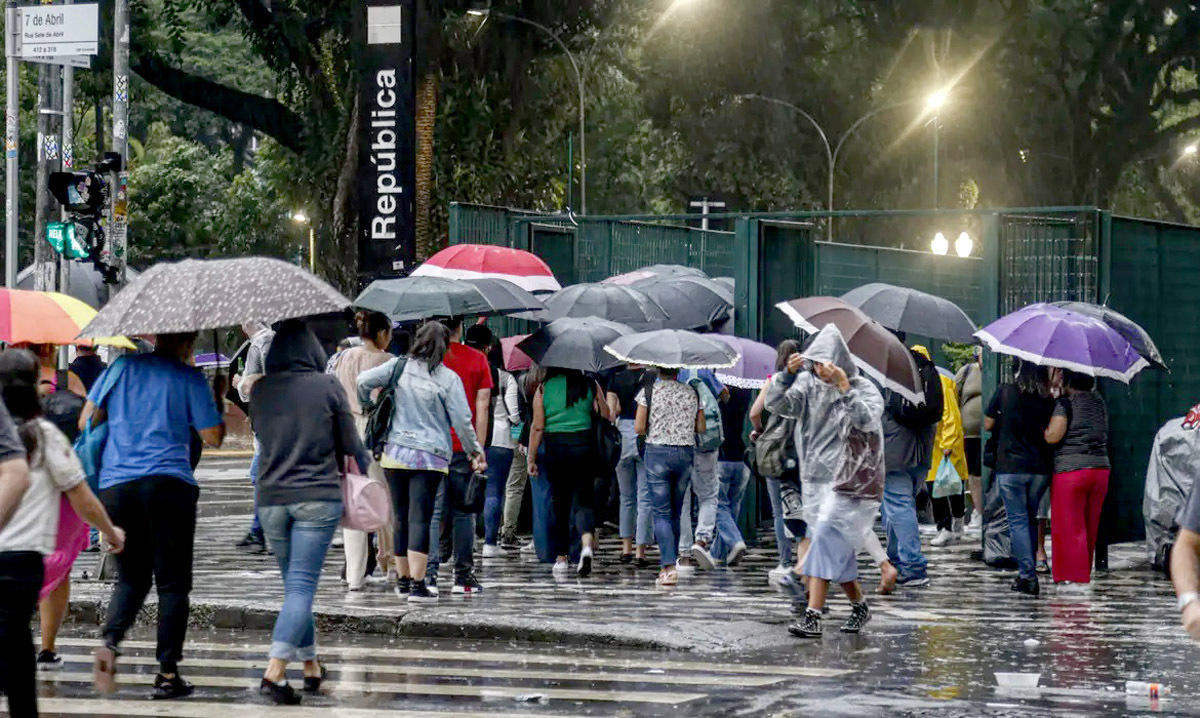 Tempo instável e chuvoso se estende para o fim de semana
