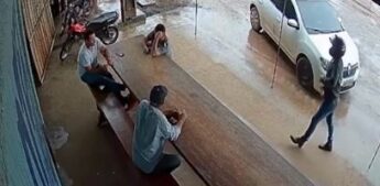 Imagens de câmeras de segurança registraram o homicídio de um empresário na cidade de Jacundá