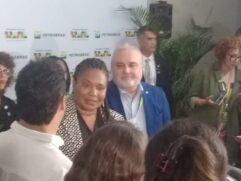 Jean Paul Prates e Margareth Menezes em coletiva de Imprensa