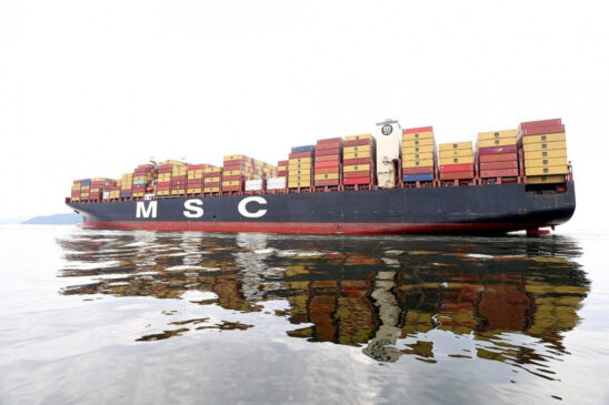 Para a passagem do navio, a travessia de balsas entre Santos e Guarujá chegou a ser paralisada por aproximadamente 20 minutos