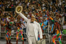 Um dos momentos do desfile da Mocidade Alegre em 2024
