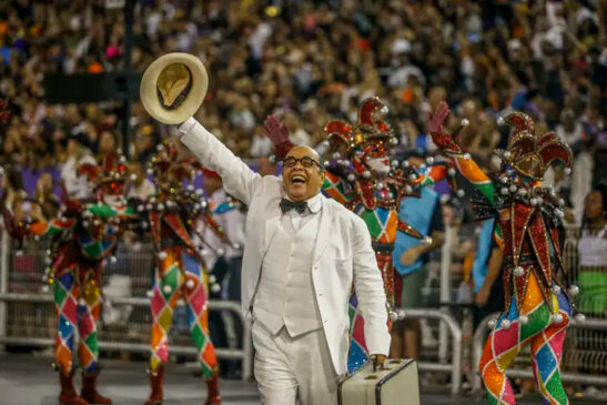Um dos momentos do desfile da Mocidade Alegre em 2024