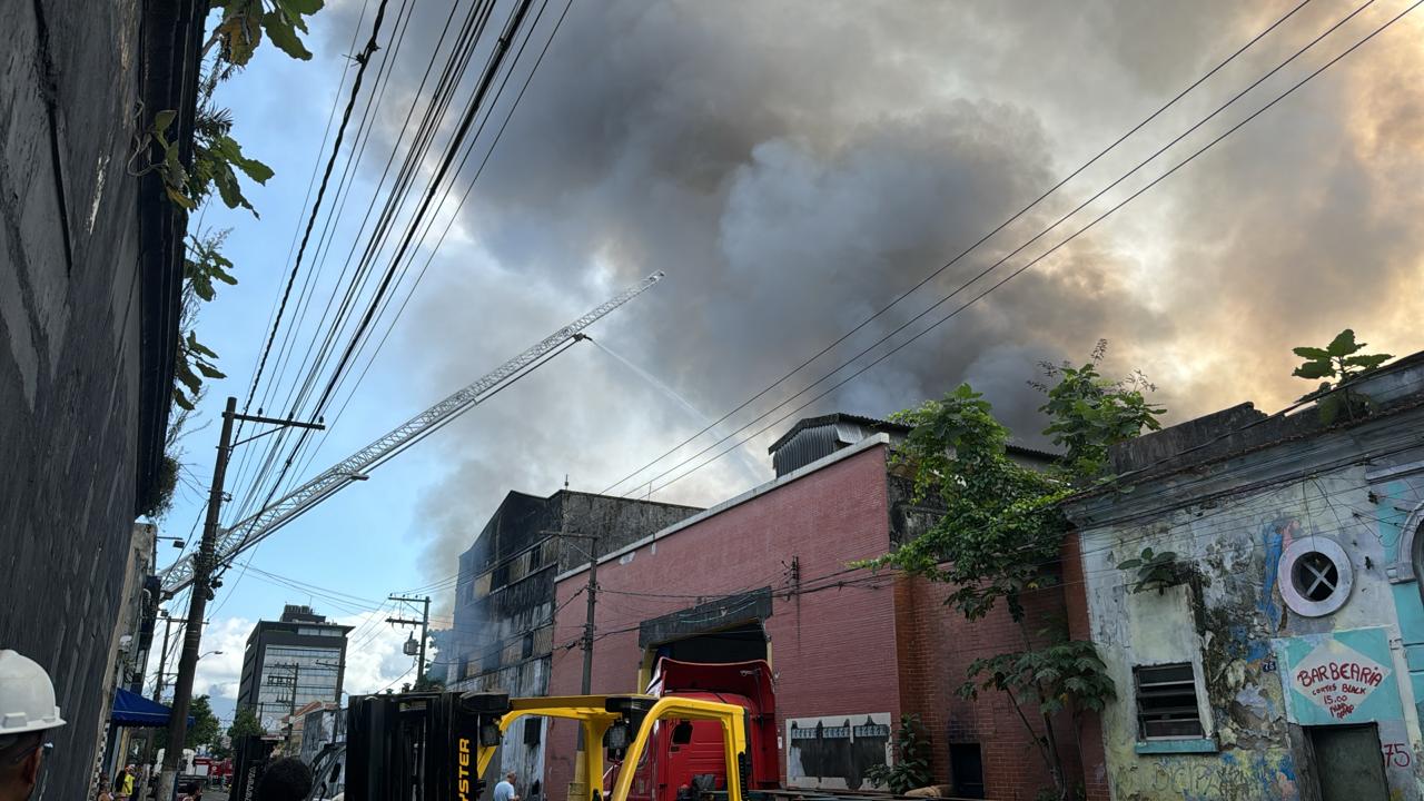 O incêndio destruiu o depósito da Dínamo Inter-Agrícola