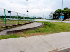Uma mulher, de 31 anos, foi atingida na cabeça por uma bala perdida, nesta quarta-feira (27), na Praça José Lamacchia, em Santos, no litoral de São Paulo