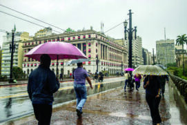 Previsão de chuva e frio em São Paulo