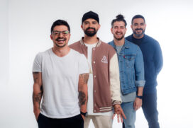 Os comediantes Dihh Lopes, Thiago Ventura, Afonso Padilha e Márcio Donato
