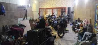 Policiais descobriram na tarde deste sábado (30) um desmanche de motocicletas no bairro Grajaú