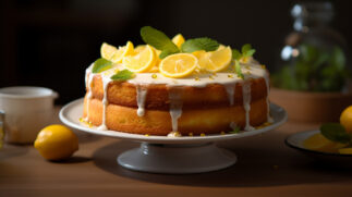 Bolo de limão com cobertura