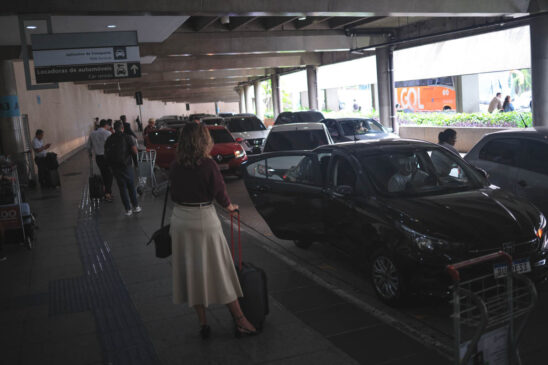 Atual área para embarque de passageiros de app em Congonhas
