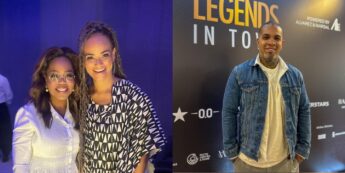 Rodriguinho e Luciana Mello com Oprah Winfrey
