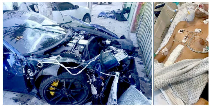 Amigo de motorista do Porsche recebeu alta após passar por complicações