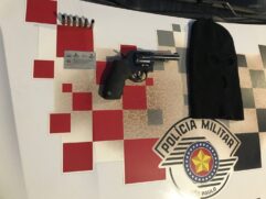 Um revólver calibre 38 foi apreendido pelos Policiais Militares