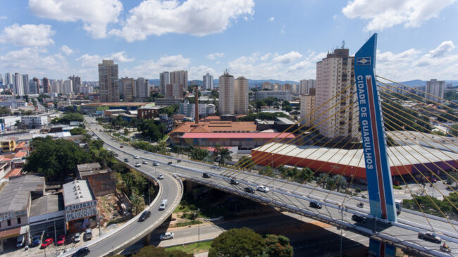 A cidade de Guarulhos, na Grande São Paulo