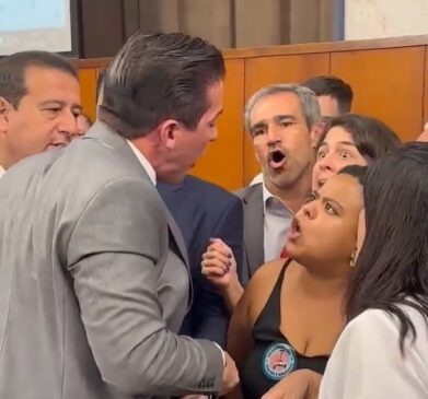 Rubinho Nunes e Luana Alves discutem durante debate de privatização da Sabesp