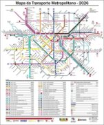 Mapa do metro de São Paulo prevista em 2026