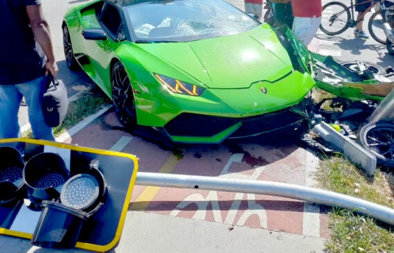 Durante a fuga do ladrão com o relógio, o empresário jogou o carro avaliado em cerca de R$ 3 milhões contra o criminoso