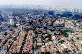 Vista aérea do bairro de Pinheiros, em São Paulo