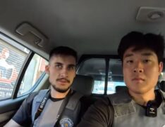 Youtuber embarcado na viatura da PM em ocorrência