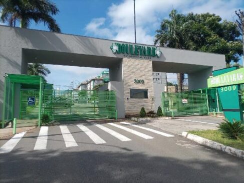 Fachada do condomínio Boulevard Res Club, em Guarulhos, que está com 40% de desconto