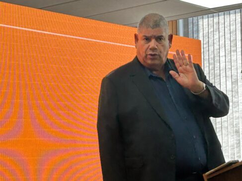Milton Leite, presidente da Câmara de SP, durante coletiva de imprensa