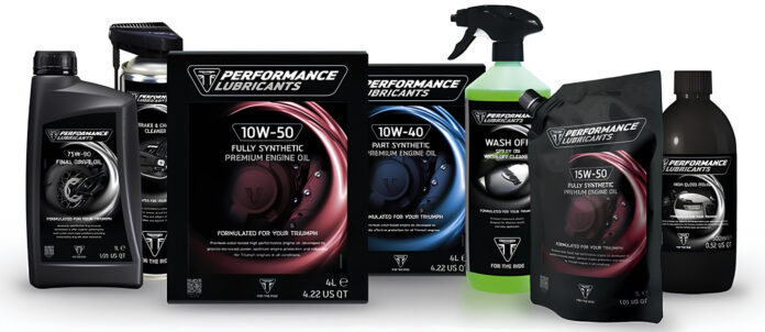 Linha de lubrificantes Lubrificantes Triumph Performance da Fuchs Silkolene