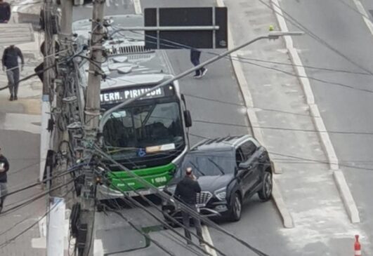 Acidente na avenida Mutinga, onde ciclovia na zona norte está sendo contruída