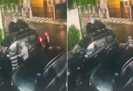 Na noite da última terça-feira (25/06) câmeras de segurança registraram o momento em que um grupo de homens encapuzados tentou assaltar um veículo na região central da cidade de Guarujá, no litoral sul de São Paulo