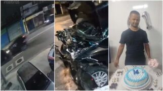 Carro na contramão bateu e causou a morte de um motorista de app em Guarulhos