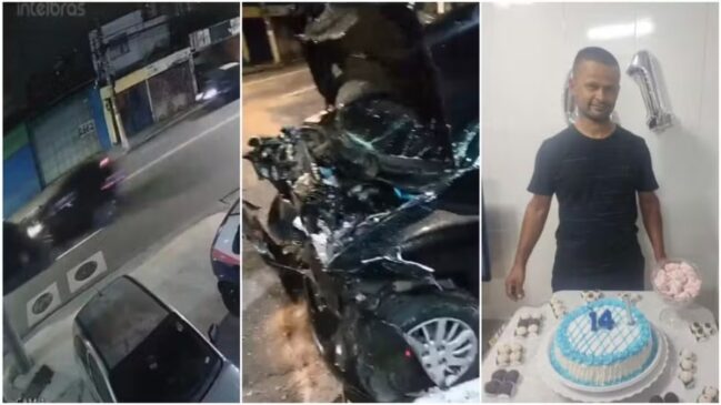 Carro na contramão bateu e causou a morte de um motorista de app em Guarulhos