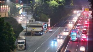 Anchieta Pista norte congestionada pelo alto excesso de veículos