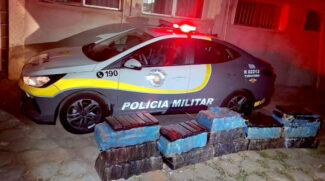 O caminhão foi vistoriado e os agentes encontraram a droga atrás do banco; celular do motorista e R$ 100 em espécie também foram apreendidos na ação