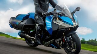 Kawasaki com motor a combustão interna de hidrogênio (ICE)