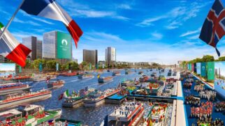 Representação da abertura das Olimpíadas de Paris