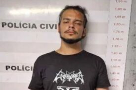 Diego de Almeida Pereira acusado de matar com golpes de canivete o dono de um bar de rock